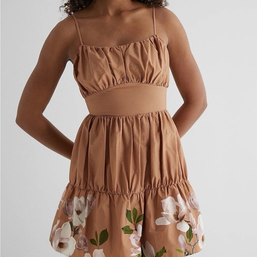 Floral Brown Dress